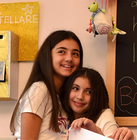 Children running together