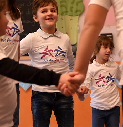 Children running together