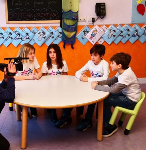 Children running together